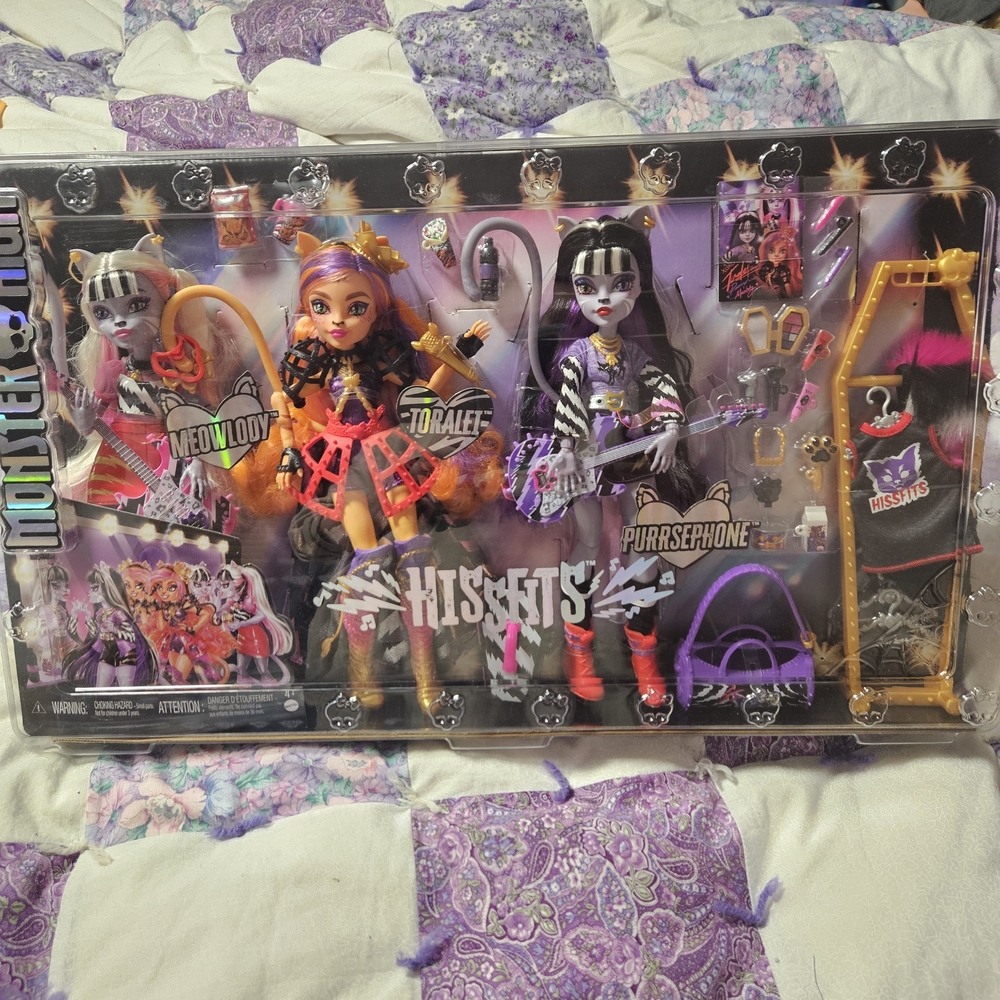 ♾️♡Monster High The Hissfits Purrsephone, Meowlody & Toralei Doll 3-Pack - Picture 7 of 7